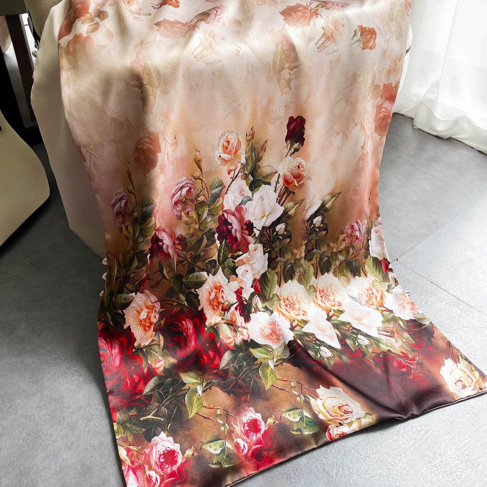 

Высококачественные роскошные шелковые шарфы, повязка на голову, шарфы, шейный шарф для женщин, шелковый шарф с цепочкой, женская декоративная шаль 180-50cm