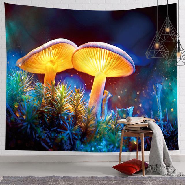 Mushroom Tapestry Wall Decor Boho Decor Psychedelic Hippie Boho Tapestry Decor Witchcraft Wall Covering Decor