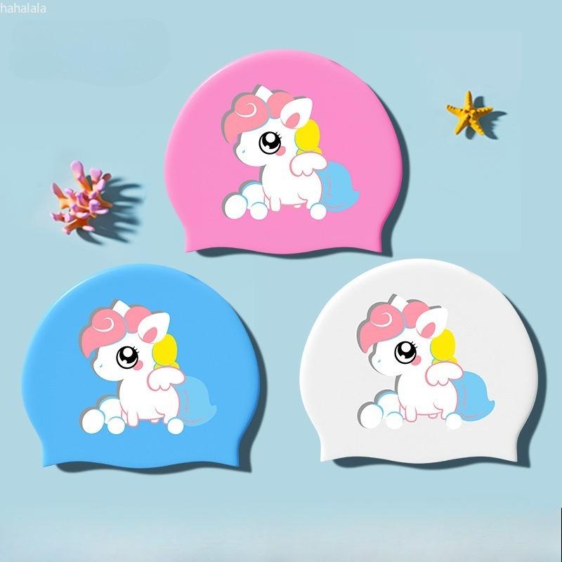 Kids Swimming Caps Cartoon Swimming Cap for Boys and Girls Adult Bear Printed Swim Caps for Women Swim Cap Swimming Accessories