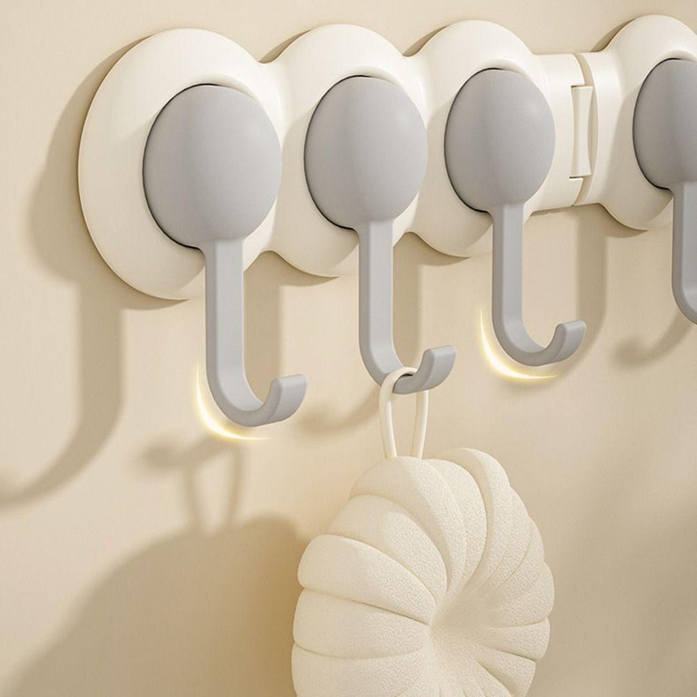 Rotating Row Hooks Self Adhesive Bathroom Hook New Wall Hook Hanger Corner Storage