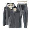 Completo da uomo in cashmere per autunno e inverno, più tre pezzi in cashmere antivento, in volpe argentata, caldo e resistente al freddo, taglie forti, abbigliamento da uomo