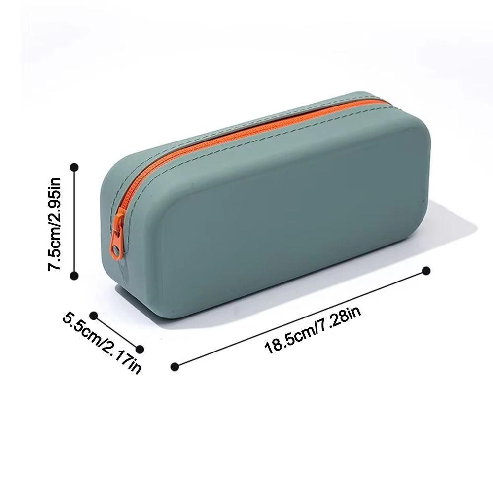 Silicone Pencil Case Large Capacity Stationery Organizer Ins Pen Bag School Supplies