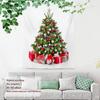 Christmas Wall Tapestry, Tree Wall Hanging Large Tapestry Decoration Polyester Fiber White Hem Around for Dorm Room Bedroom