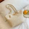 Elegante Damen-Strohtasche Böhmische Unterarm-Umhängetasche Langlebige Lässige Strandhandtasche Outdoor
