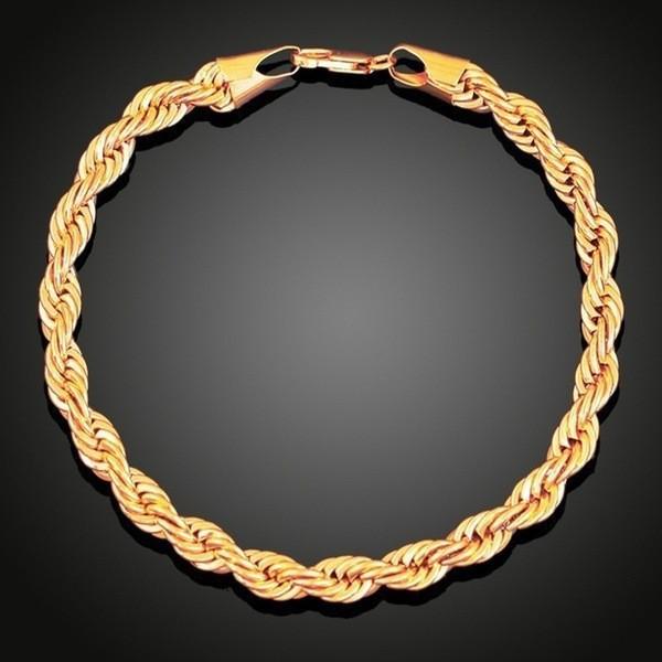 Collar Europeo y Americano de Cuerda Trenzada Flash de 4 mm Chapado en Plata
