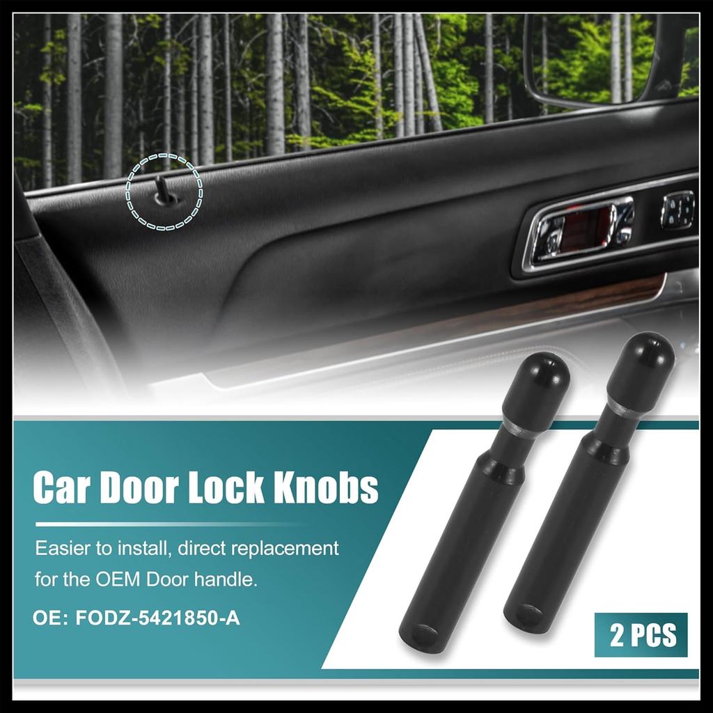 2pcs Car Door Lock Knobs Interior Door Lock Knob Pull Pins FODZ-5421850-A for Ford Explorer F-150 Durable Material
