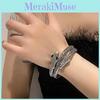 Snakeshaped Alloy Chic Zircon Bracelet For Women Unique And Forward Fashion