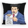 Ace Attorney Phoenix Wright Pillow Case Antidustmite Pillowcase Invisible Zipper Silky Short Plush Sofa Cushion Cover