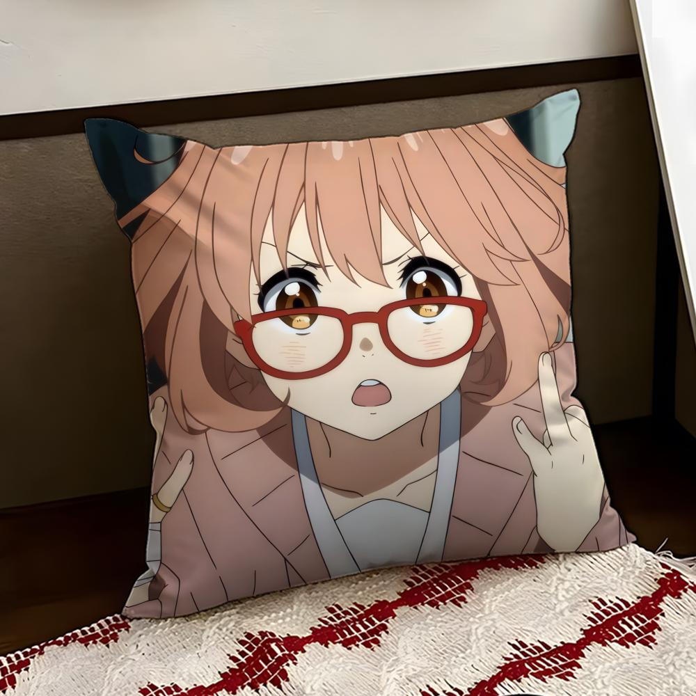 Anime BBeyond the BBoundary Cushion Cover Reversible Soft Durable Pillow Cover Home  Car MultiScene Use for Daily Comfort