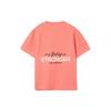 Li Ning Wade Series Letter Print Round Neck Solid Color Short Sleeve T-Shirt Men Tops Pink AHSR453-4