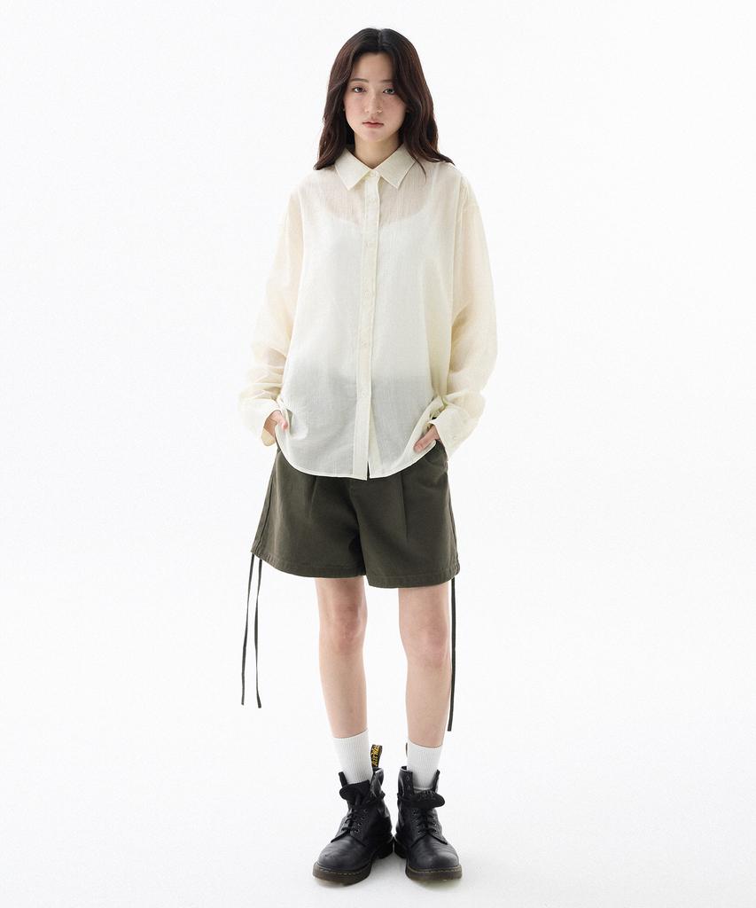 FILLUMINATE (W) Cotton String Shorts - Black