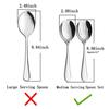AOOSY 2 Pieces Stainless Steel Flatware Serving Sets 8.7-Inch Long Handle Slotted Spoons and Serving Spoons for Buffet Banquet