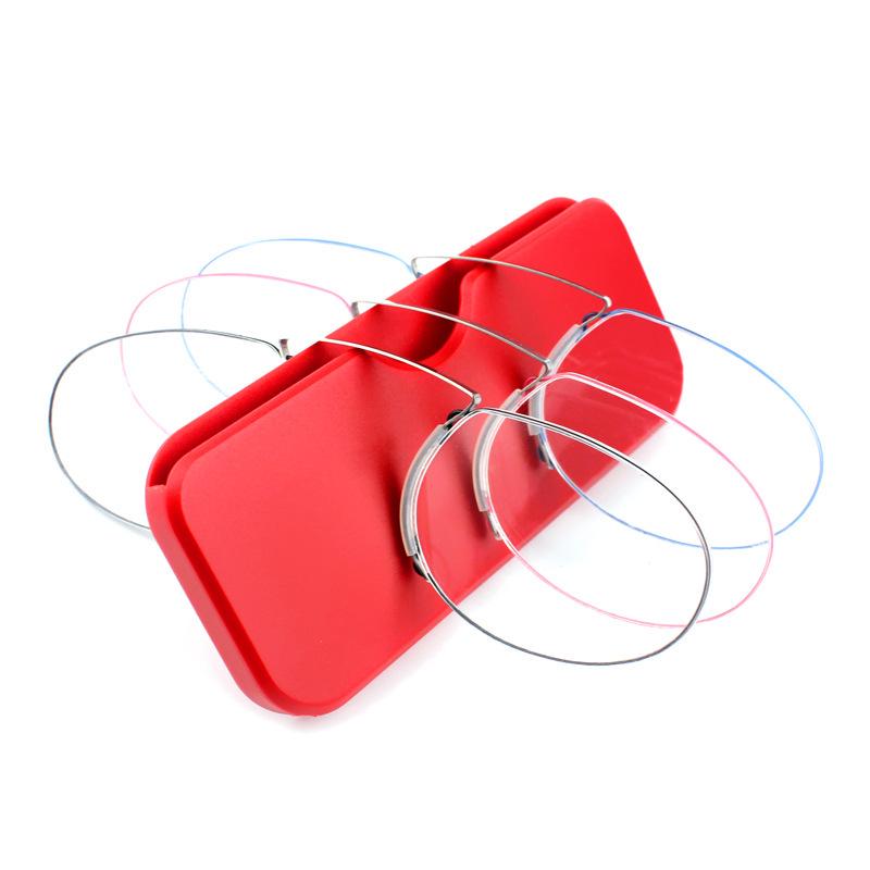 Frameless Ultra-Light Portable Nose Clip Reading Glasses for Men & Women; Stylish, Personalized Mini Glasses with Case.