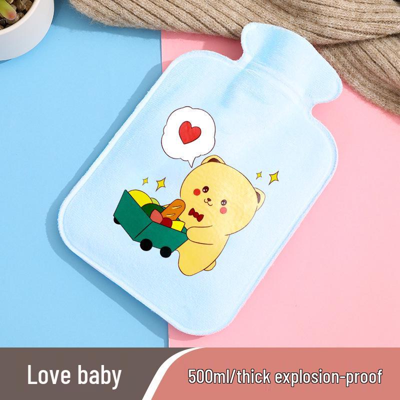 Cartoon Style Plush Hand Warmer: Cute Portable Hot Water Bottle for Baby.