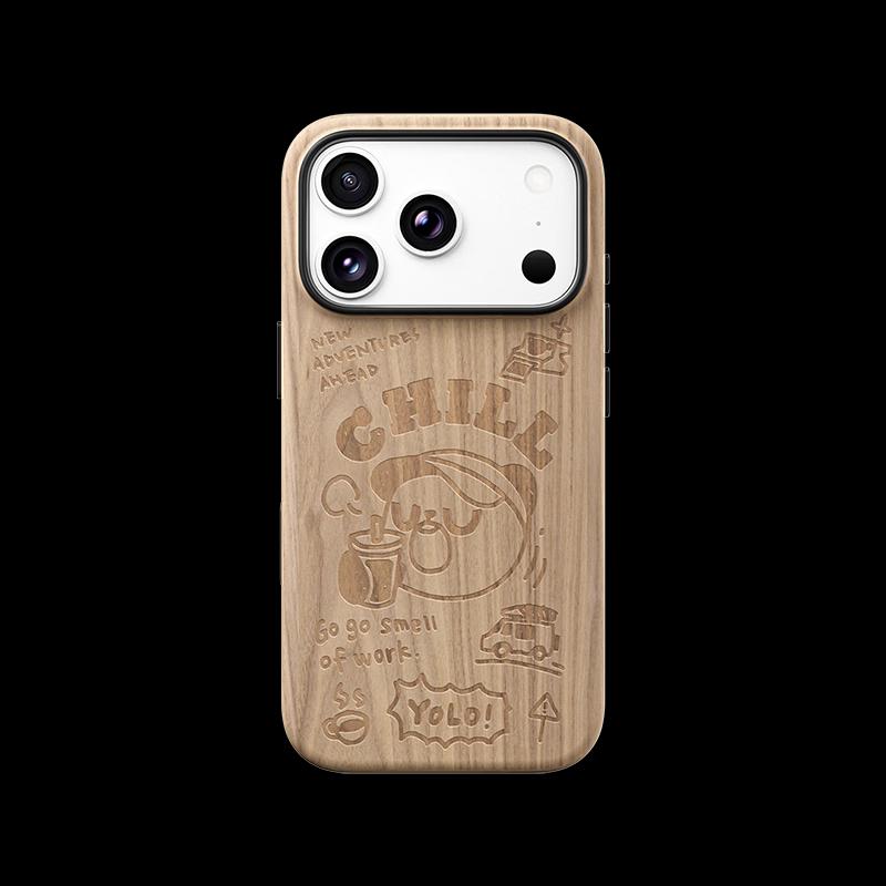 Магнитный чехол-накладка MEIZU PANDAER Серия Wild с ощущением кожи iPhone 17 Pro