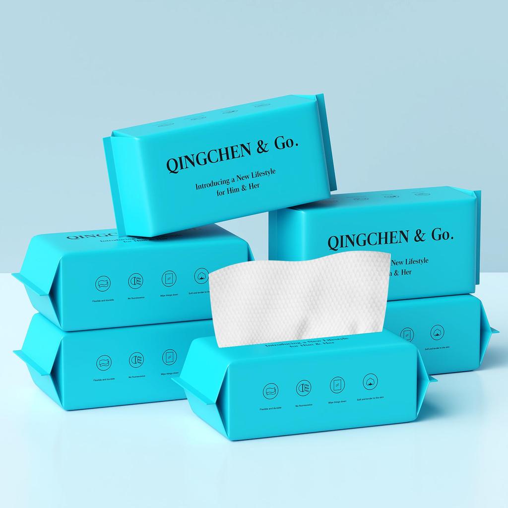 Thickened Disposable Face Towel: Soft Cotton Cleansing, Wet & Dry Dual-Use, English-Packaged.