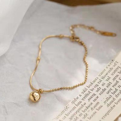 Korean Style Lucky Bean Titanium Steel Women's Bracelet - Light Luxury, Trendy Stainless Steel Jewelry
