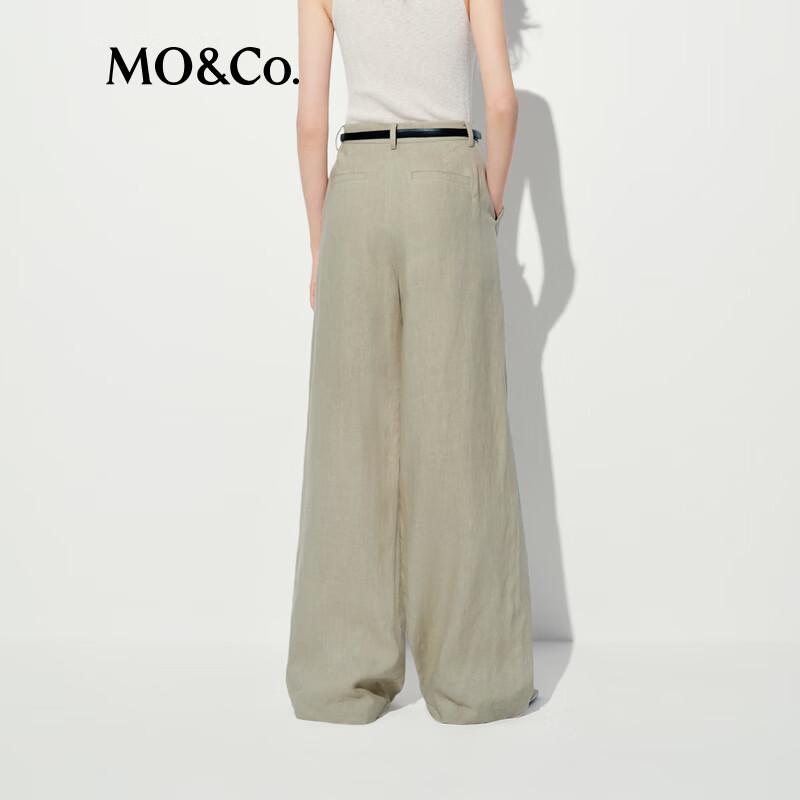 MO&Co. Men's Linen Straight Trousers