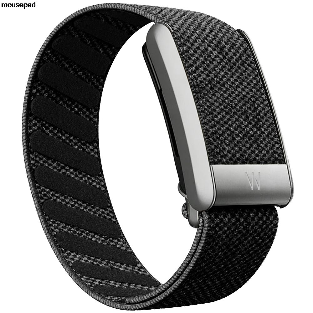 Compatible with Whoop 4.0 Wristband Straps Nylon Braided Elastic Sports Replacement Strap with Silver U-Shaped Metal Frame