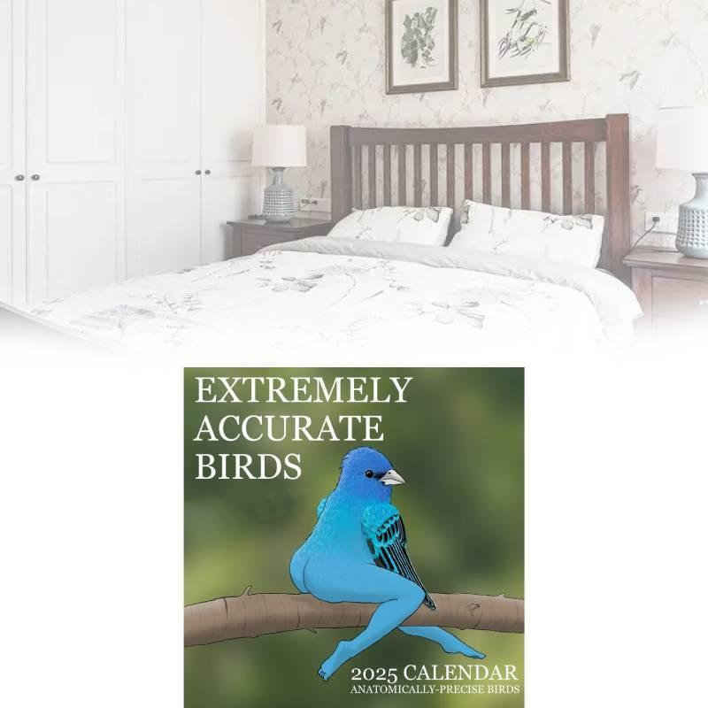 2025 Of Calendar Extremely Accurate Birds Stylish Simple Home Decoration Bedroom