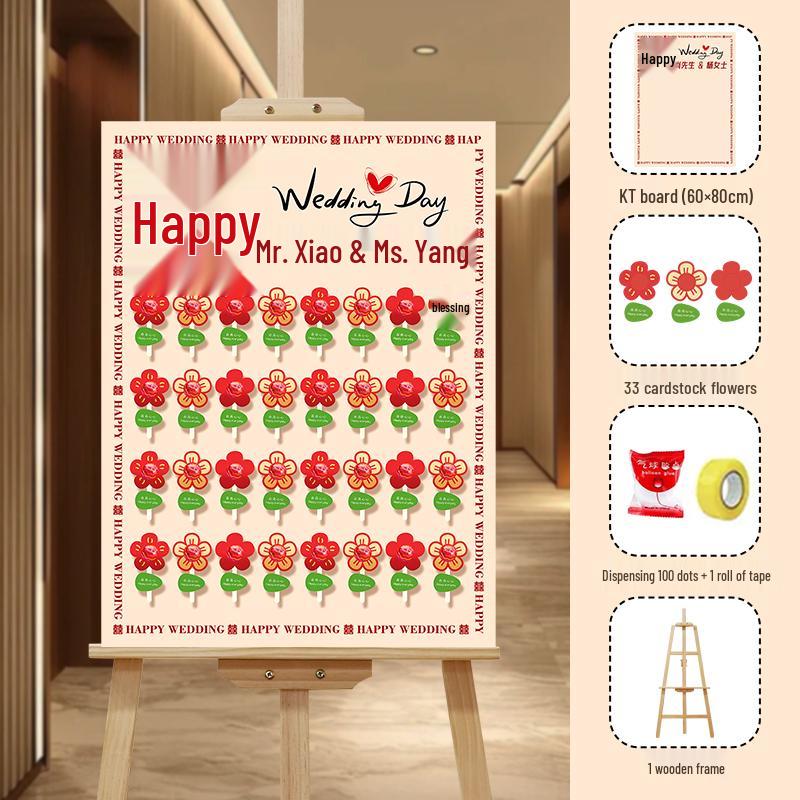 Creative Wedding Engagement Candy Lollipop Welcome Sign and KT Board Backdrop Decoration
