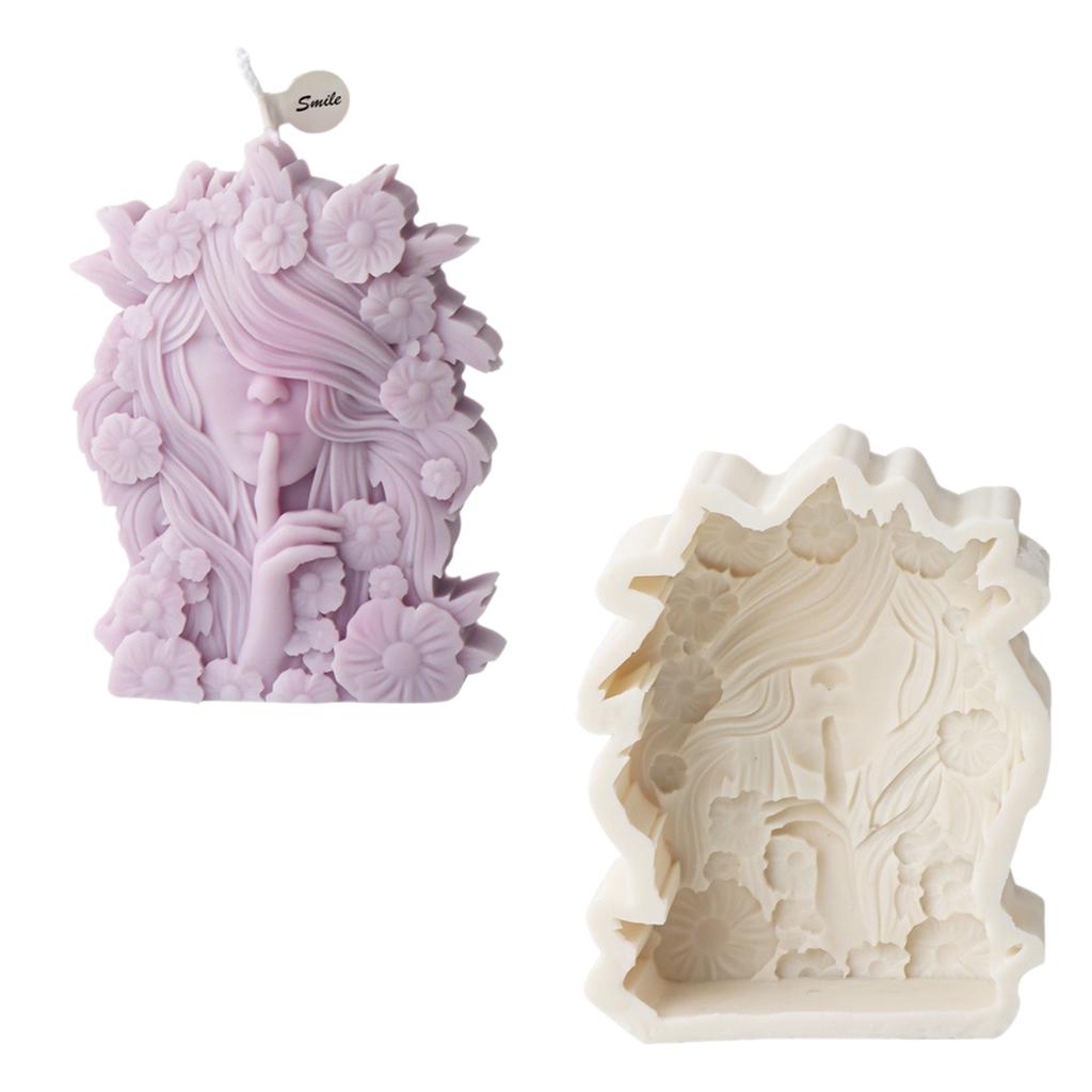 Einzigartige Kerzendekorationen in Form eines Blumenmädchens, Einzigartige Kerzen-Silikonformen, Elegante Kerzengeschenke für Kerzensammler