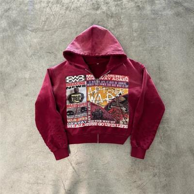 2026 Übergroßer Reißverschluss-Hoodie Mit 3D-Druck Streetwear Unisex Lässiges Sweatshirt Lockere Passform Langarm