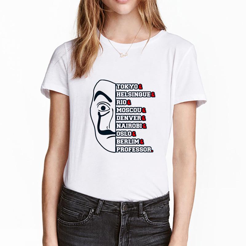 La Casa De Papel Money Heis T Shirt Women Hip Hop 90S Tshirt Harajuku Femme House