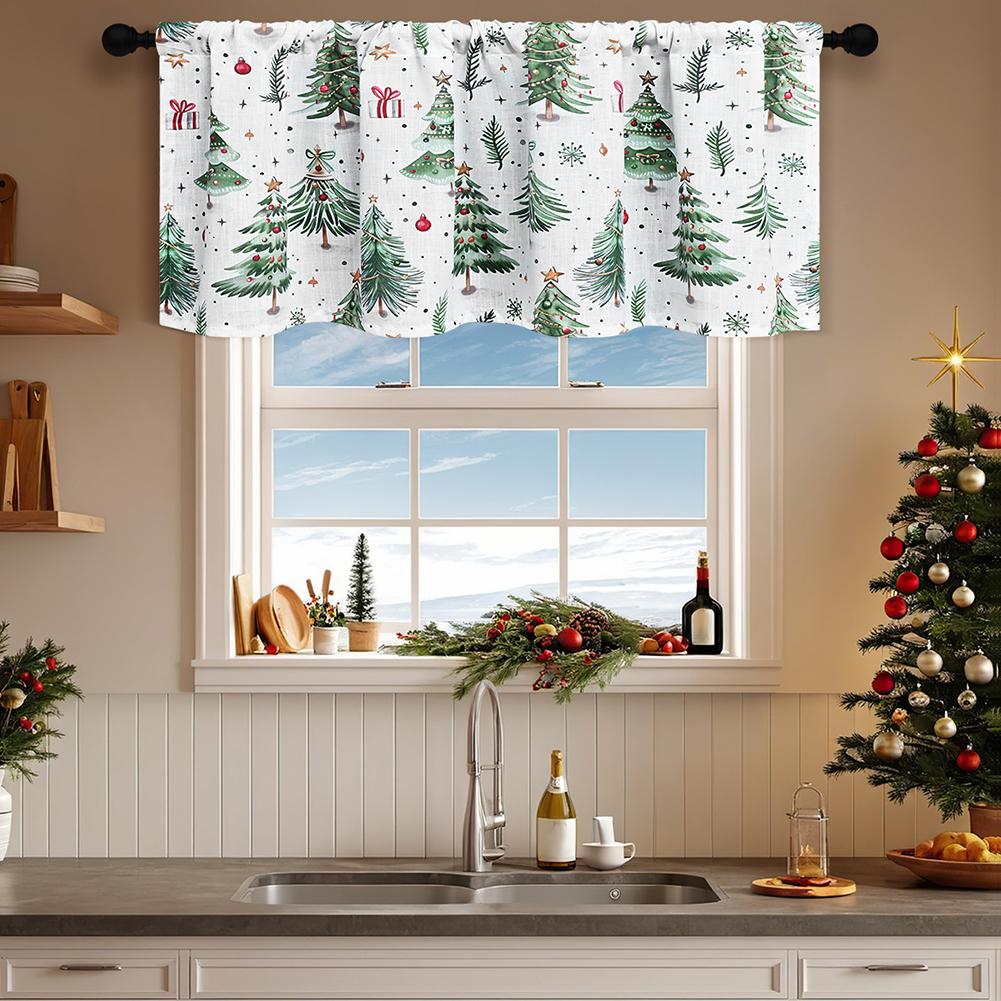 Blackout Partition Curtain Christmas Short Curtain
