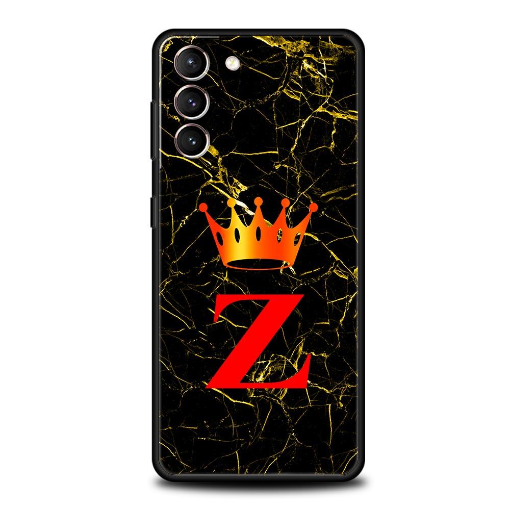 Marmurowy Etui na Telefon z Literą dla Samsung Galaxy S26 S25 S24 S23 S22 S20 S21 FE Ultra S25 Edge Plus 5G Miękki Pokrowiec TPU Fundas Capa Torba