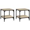 819380 vidaXL Side Tables 2 Pcs Sonoma Oak 40x40x40 Cm Engineered Wood