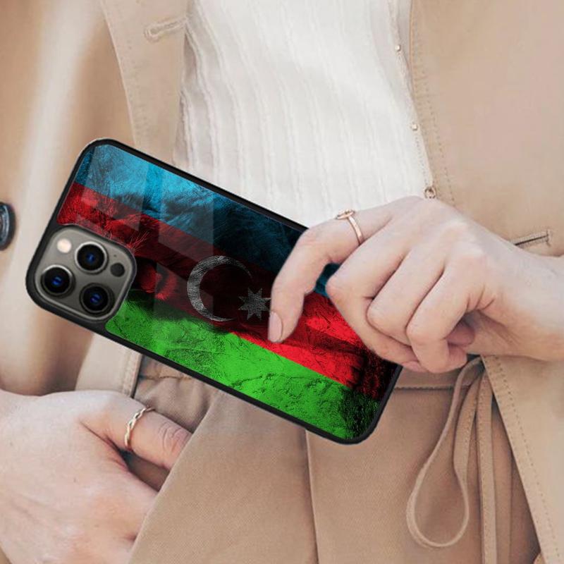 Azerbaijan Azerbaijani Flag National Magnetic Phone Case For iPhone 17 Air 16 14 13 12 Pro Max 15 Plus Wireless MagSafe Cover
