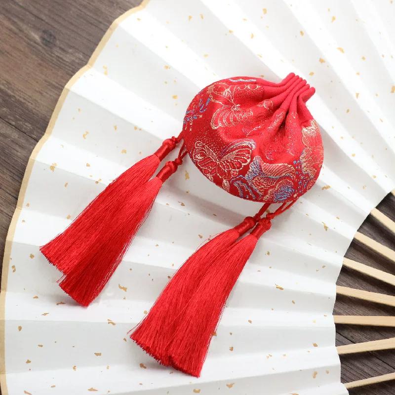 Dragon Boat Festival Sachet Perfume Bag Bag Small Pendant Embroidered Purse Finished Product Carry-on Creative Archaistic Tassel Silk Bag Cloth Bag