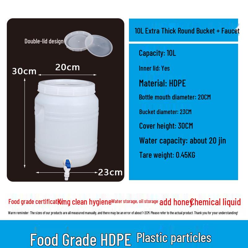 Extrem großer Gärbehälter aus lebensmittelechtem Kunststoff mit Deckel für Enzymbrauerei & Tierfutteraufbewahrung