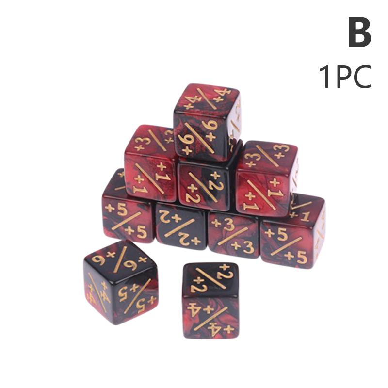 

1 шт 16 мм 6-гранные игральные кости счетчики +1/-1 игральные кости детские игрушечные игральные кости для игры