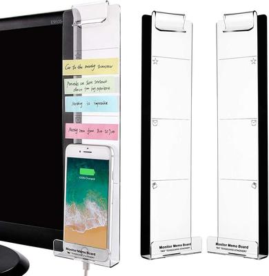 Creative Acrylic Monitor Message Memo Board for Sticky Note Transparent Name Card Phone Holder Desktop Plastic Holder Stationery