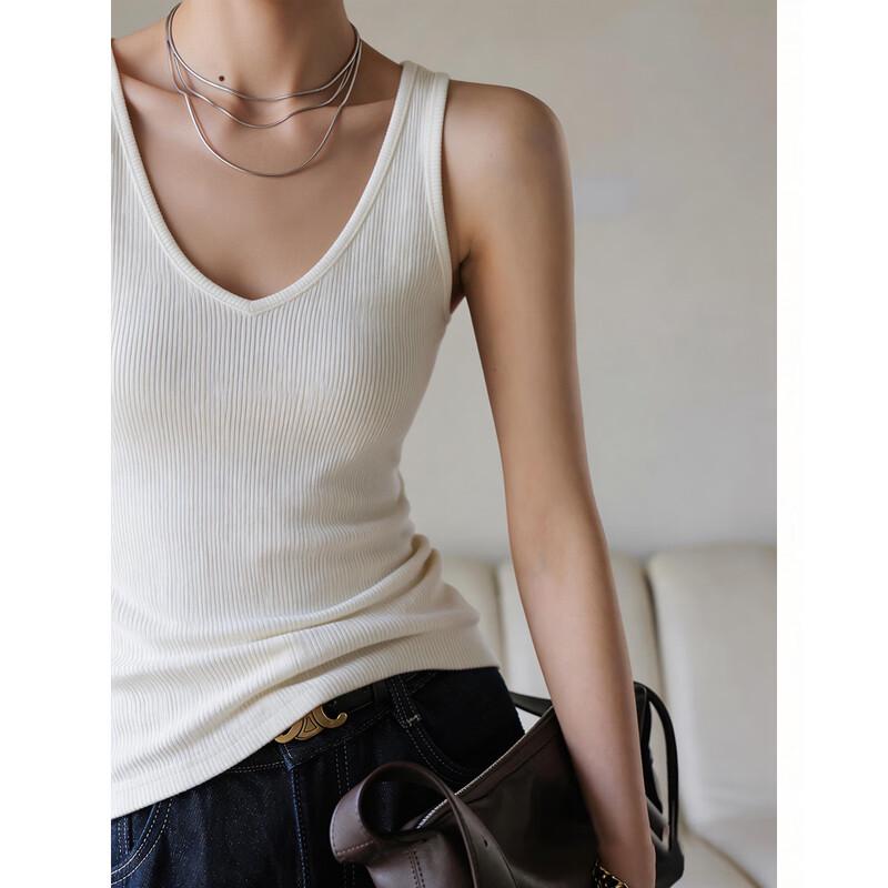 Women s Minimalist U-Neck Sleeveless Tank Top M