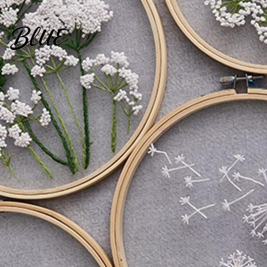 Sewing Tool 1 Embroidery Flax Adorable Wide Stitch Kit Set Starter Application Cotton Floral Plant