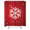 TU Christmas Snowflake Shower Curtain Festive Winter Holiday Bathroom Decor Waterproof Fabric Xmas Pattern Backdrop