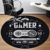 1pc Super Gamer Office Round Area Rug, Under Office Chairs Bedroom Living Room Home Decor, Room Deco