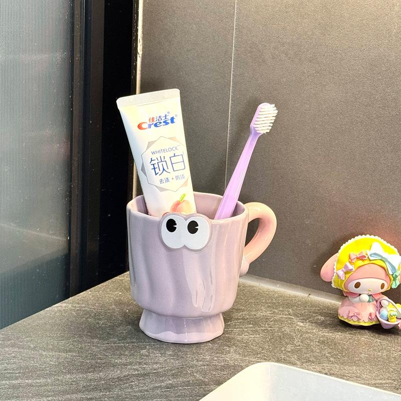 Ceramic Mouthwash Cup Ins High-value Household Brushing Cup Couple Washing Cup a Pair of Bathroom Tooth Jar Toothbrush Cup