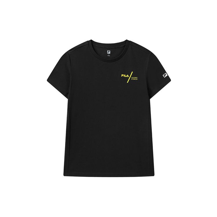 

Fila Athletics Series Letter Print Crew Neck T-Shirt Men Tops Black A11M021107G-BK
