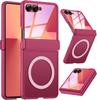case for Samsung Z FLIP 7 Matte skin texture semi transparent protective case magnetic full coverage Wireless Charging plain