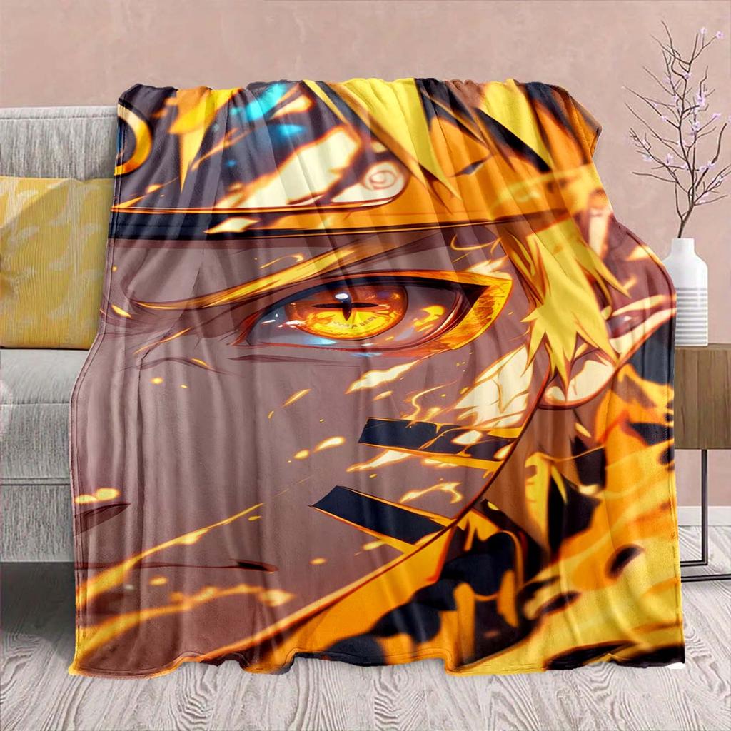 Naruto Anime Flannel Blanket - Soft Warm Perfect for Sofa, Bedding Camping Travel Office Home Decor -QJY