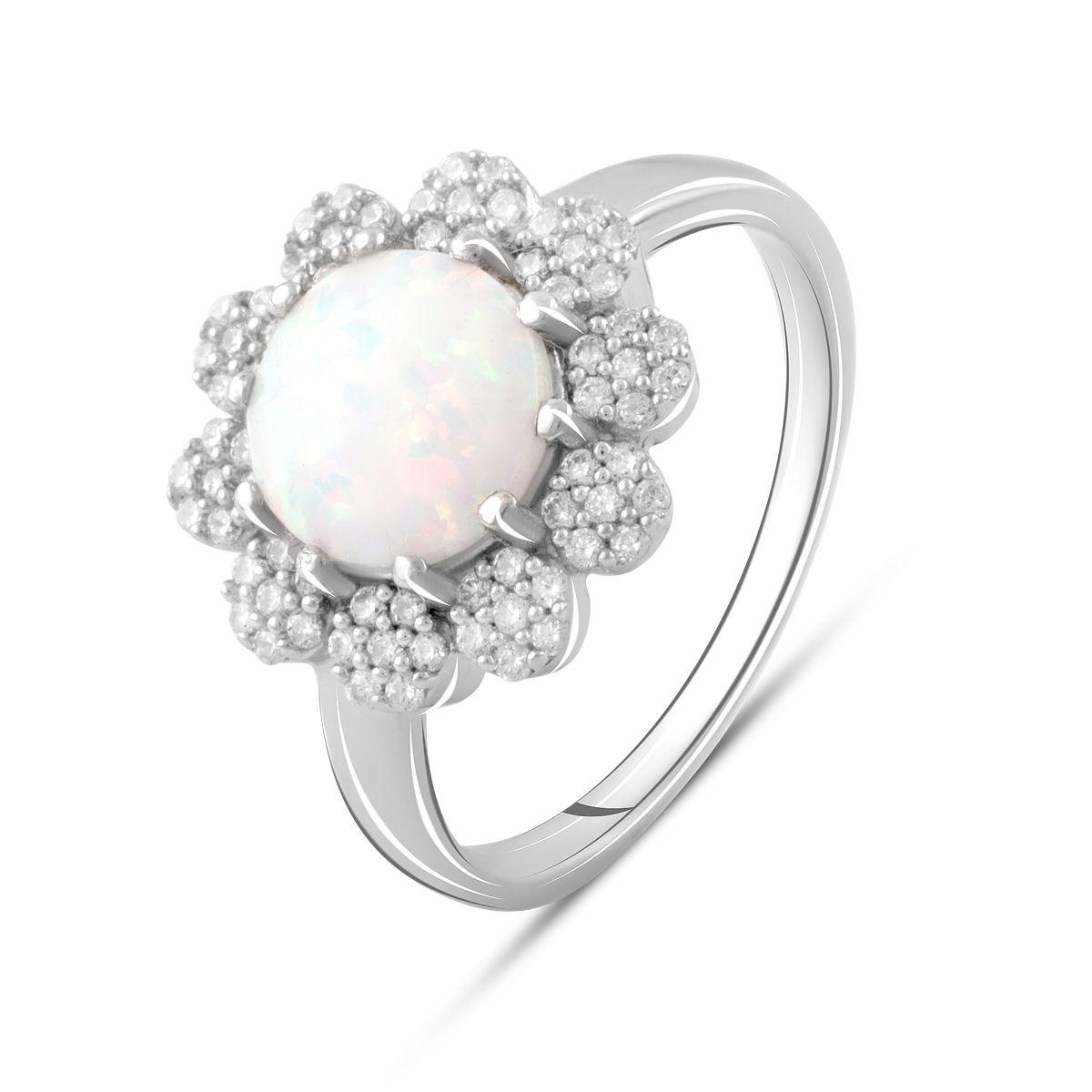 

Срібна каблучка з опалом 0.925ct (2084426) 2.96 гр. 925 проби 17.5