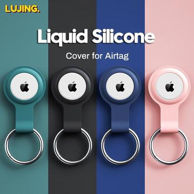 Abdeckung für Apple Airtags Hülle, flüssiges Silikon, Schutzhülle, Tracker-Zubehör, kratzfeste Hülle, Schlüsselanhänger, Air-Tag-Hülle