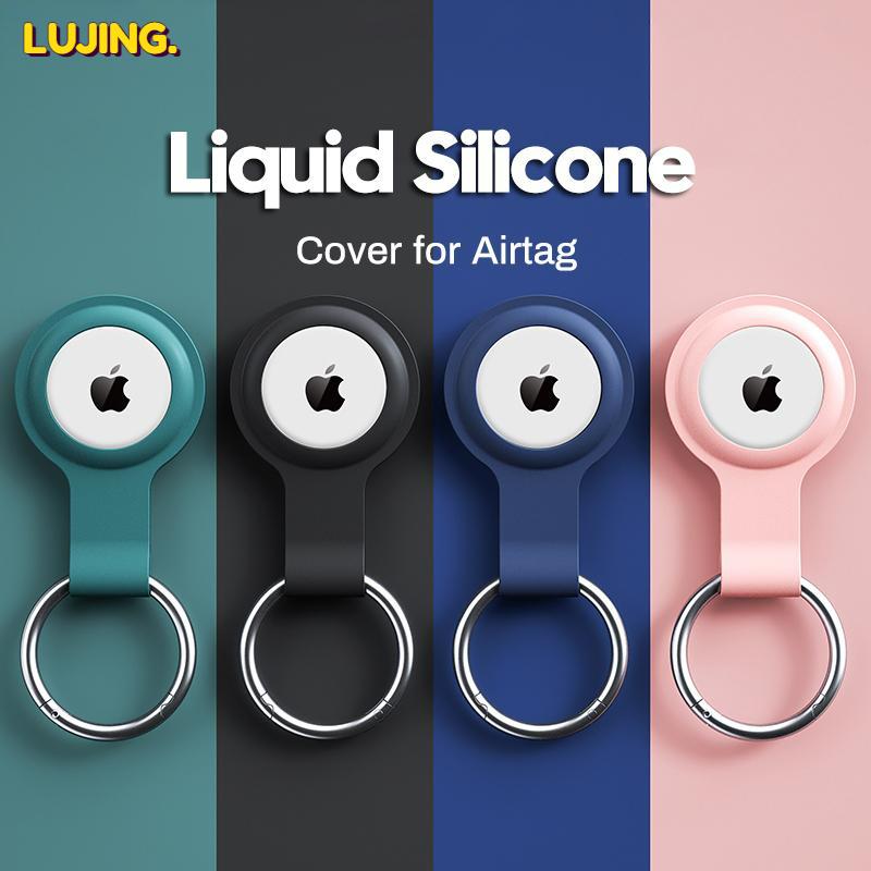 Abdeckung für Apple Airtags Hülle, flüssiges Silikon, Schutzhülle, Tracker-Zubehör, kratzfeste Hülle, Schlüsselanhänger, Air-Tag-Hülle