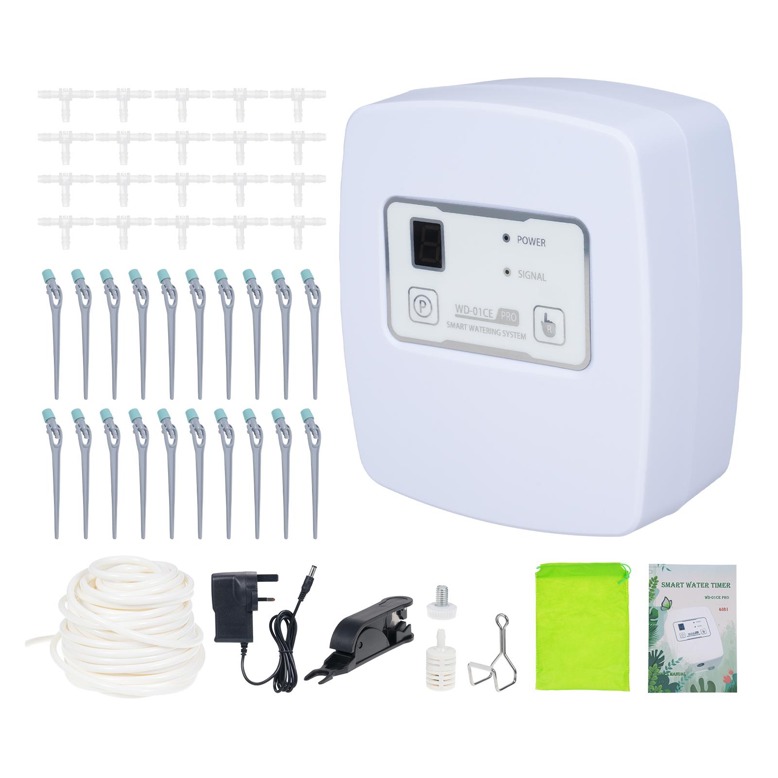 

Smart Watering System WIFI Remote Automatic Watering System 1 4 Gear Adjustable Water Pressure Intelligent Timing Built белый