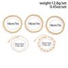 Heart Pendant Bead Stacking Bracelet Set Fashion Jewelry Minimalist Accessories Multi Layer Adjustable Bracelets for Women Girls Trend Charm Gift