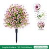 Violet Eucalyptus Garden Stake: Realistic Faux Flower Decoration with Ground Peg